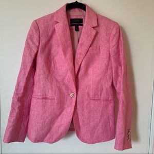 Pink Linen J.Crew Blazer